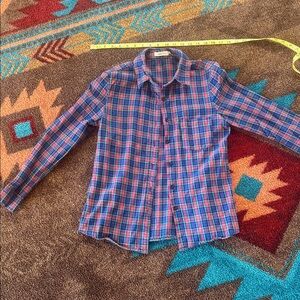 The Hanger Blue and Pink Plaid Button-Down Shirt